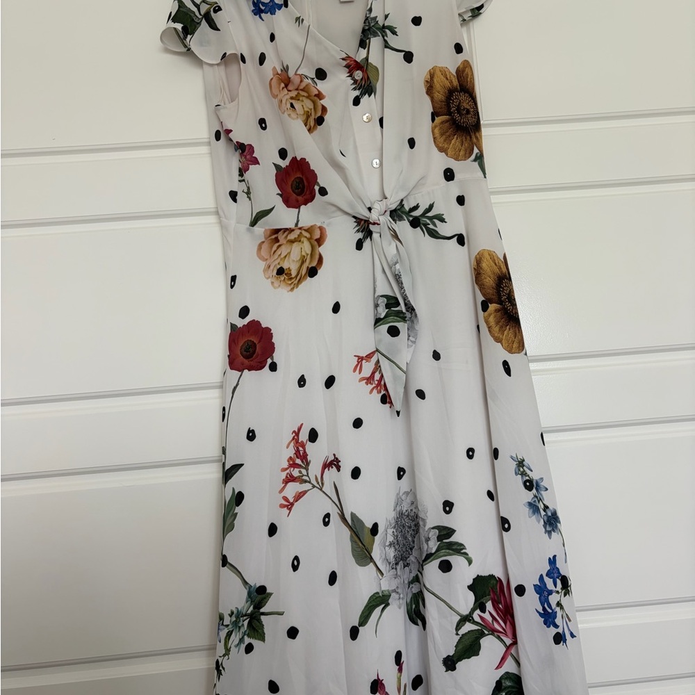 Joseph Ribkoff Black and White Polka Dot Dress